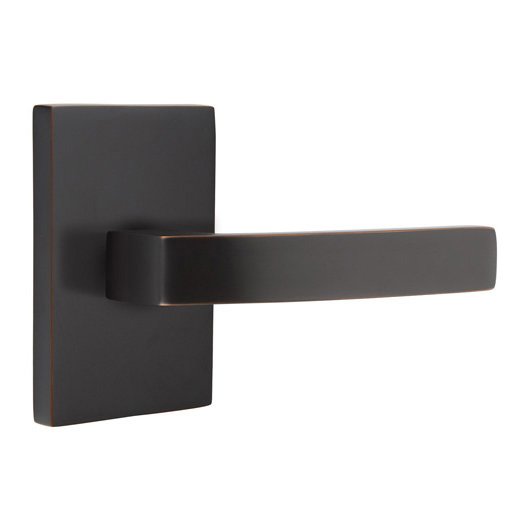 Passage Breslin Right Handed Lever with Modern Rectangular Rose in Oil Rubbed Bronze