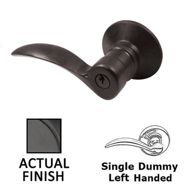 Single Dummy Left Handed Durango Lever With #2 Rose in Flat Black Bronze