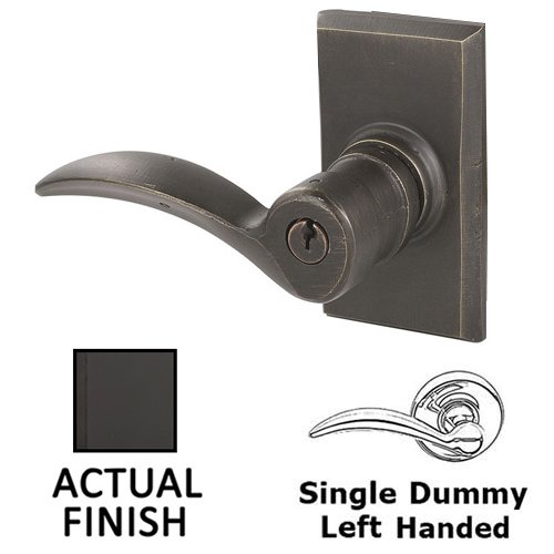 Single Dummy Left Handed Durango Lever With #3 Rose in Flat Black Bronze