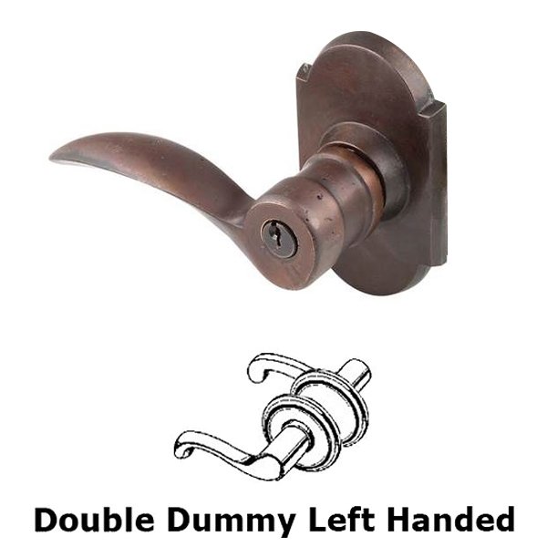 Double Dummy Left Handed Durango Lever With #1 Rose in Medium Bronze