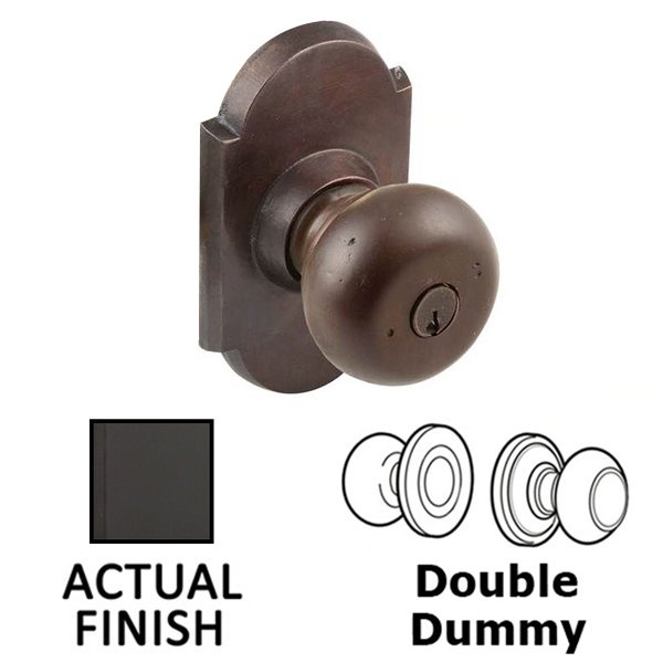 Double Dummy Winchester Knob With #1 Rose in Flat Black Bronze