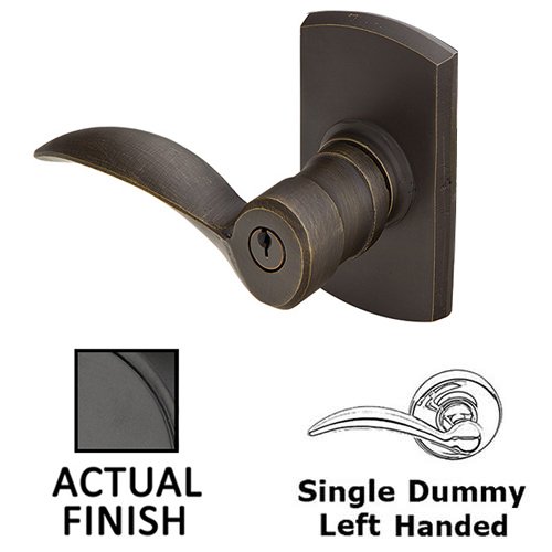 Single Dummy Left Handed Durango Lever With #4 Rose in Flat Black Bronze