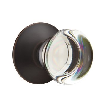 Providence Privacy Door Knob with Modern Rose in Oil Rubbed Bronze