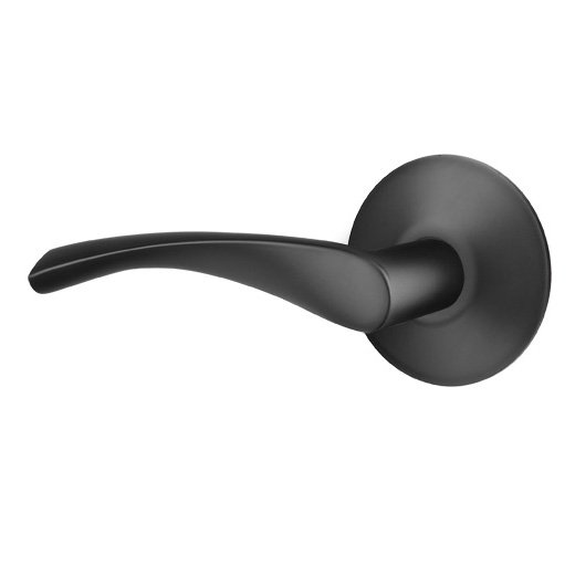Privacy Triton Left Handed Door Lever And Modern Rose with Concealed Screws in Flat Black