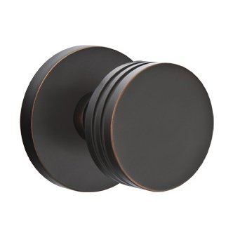 Privacy Bern Door Knob With Disk Rose in Oil Rubbed Bronze