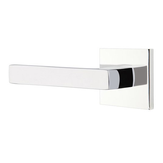 Privacy Dumont Left Handed Lever with Square Rose in Polished Chrome