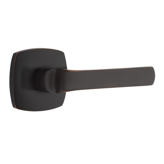 Single Dummy Spencer Right Handed Lever with Urban Modern Rose in Oil Rubbed Bronze