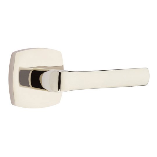 Single Dummy Spencer Right Handed Lever with Urban Modern Rose in Polished Nickel