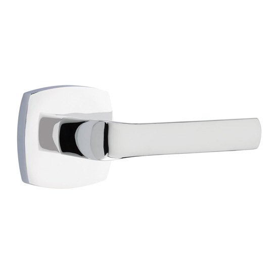 Single Dummy Spencer Right Handed Lever with Urban Modern Rose in Polished Chrome