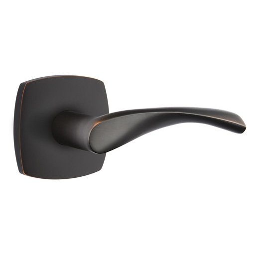 Single Dummy Triton Right Handed Lever with Urban Modern Rose in Oil Rubbed Bronze
