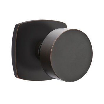Double Dummy Round Knob And Urban Modern Rose in Oil Rubbed Bronze