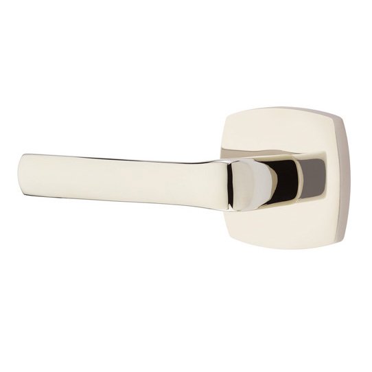 Double Dummy Spencer Left Handed Lever with Urban Modern Rose in Polished Nickel