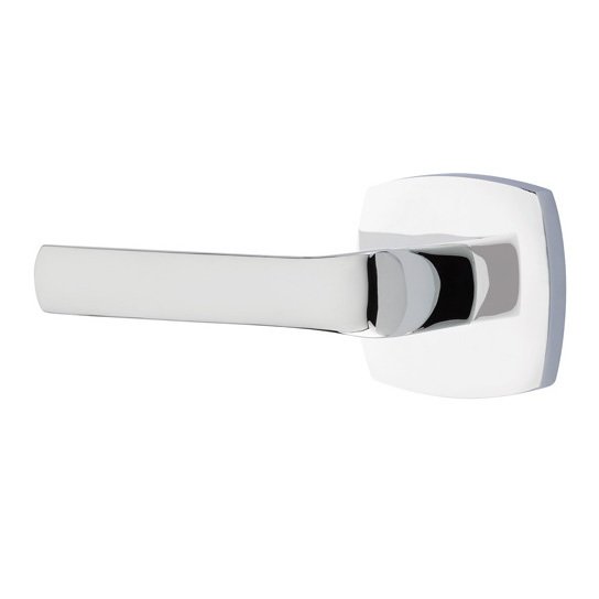 Double Dummy Spencer Left Handed Lever with Urban Modern Rose in Polished Chrome