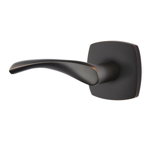 Double Dummy Triton Left Handed Lever with Urban Modern Rose in Oil Rubbed Bronze