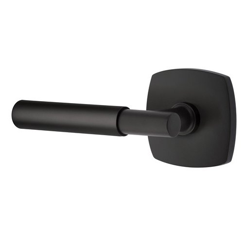 Passage Myles Left Handed Lever with Urban Modern Rose in Flat Black