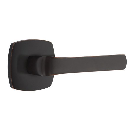 Passage Spencer Right Handed Lever with Urban Modern Rose and Concealed Screws in Oil Rubbed Bronze