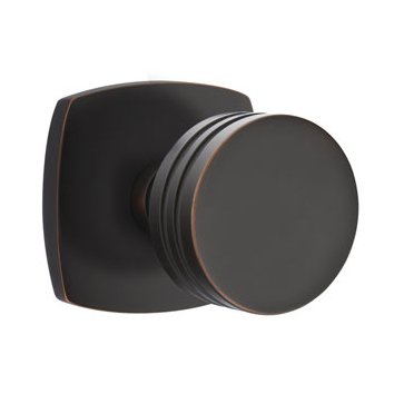 Privacy Bern Knob with Urban Modern Rose in Oil Rubbed Bronze