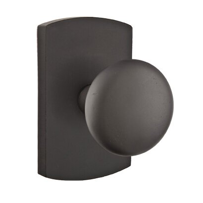 Single Dummy Winchester Knob With #4 Rose in Flat Black Bronze