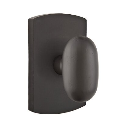 Double Dummy Egg Knob With #4 Rose in Flat Black Bronze