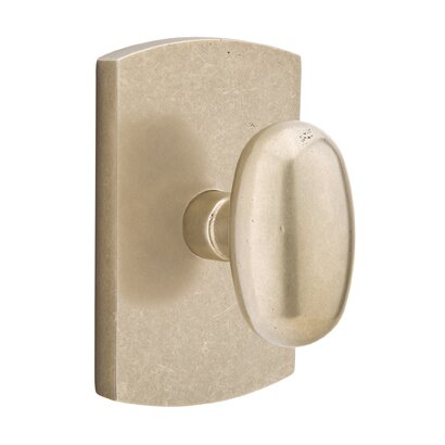 Double Dummy Egg Knob With #4 Rose in Tumbled White Bronze