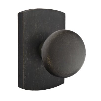 Double Dummy Winchester Knob With #4 Rose in Medium Bronze