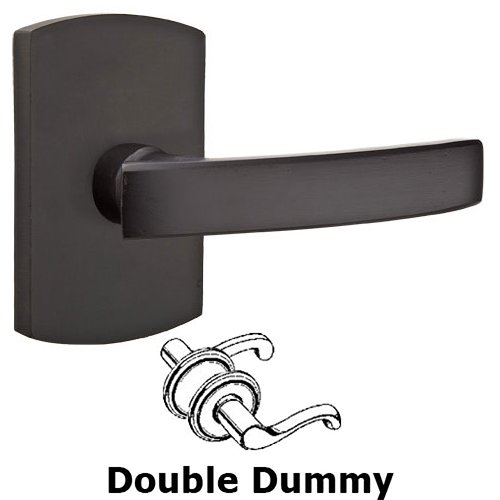 Double Dummy Left Handed Yuma Lever With #4 Rose in Flat Black Bronze