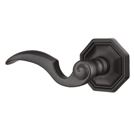 Single Dummy  Left Handed Napoli Lever With #15 Rose in Flat Black Bronze