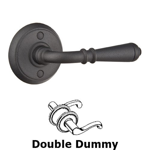 Double Dummy Normandy Lever With #2 Rose in Flat Black Steel