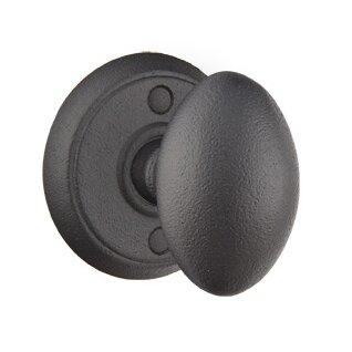 Double Dummy Savannah Knob With #2 Rose in Flat Black Steel