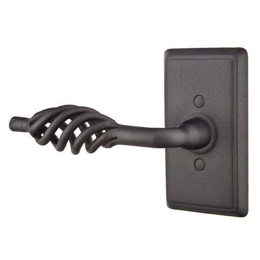 Single Dummy Left Handed Lafayette Lever With #3 Rose in Flat Black Steel
