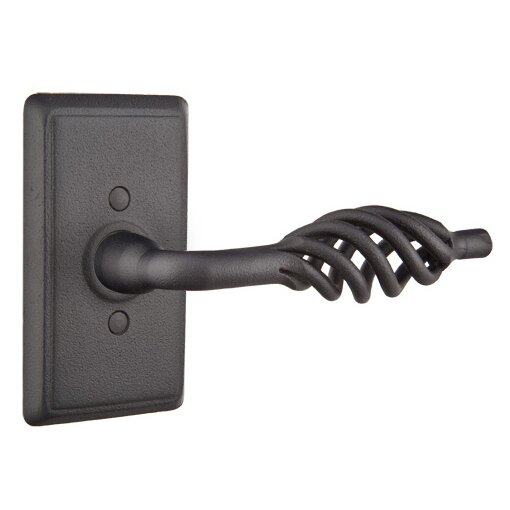 Single Dummy Right Handed Lafayette Lever With #3 Rose in Flat Black Steel