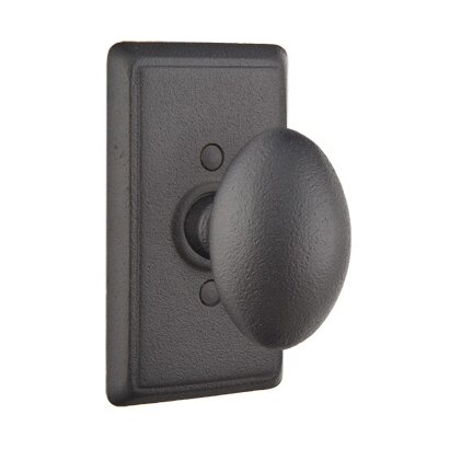 Double Dummy Savannah Knob With #3 Rose in Flat Black Steel