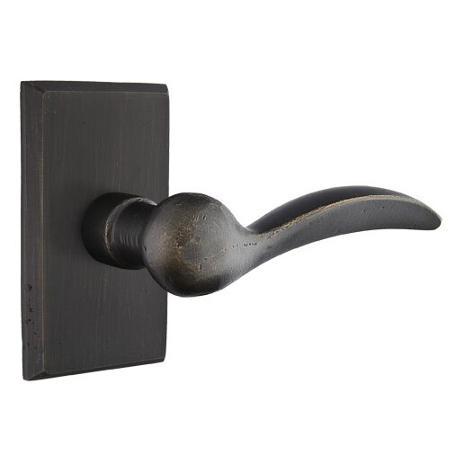 Single Dummy Right Handed Durango Lever With #3 Rose in Medium Bronze