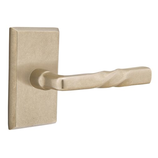 Single Dummy Right Handed Montrose Lever With #3 Rose in Tumbled White Bronze