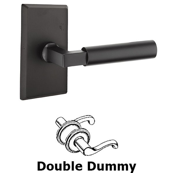 Double Dummy Bryce Left Handed Lever with #3 Rose in Flat Black Bronze