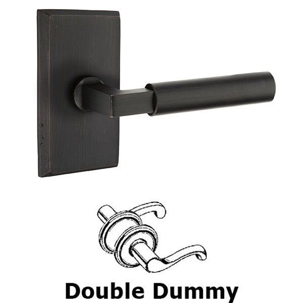 Double Dummy Bryce Left Handed Lever with #3 Rose in Medium Bronze