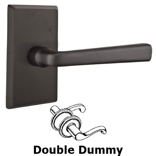 Double Dummy Left Handed Cimarron Lever With #3 Rose in Flat Black Bronze