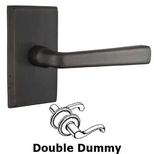 Double Dummy Right Handed Cimarron Lever With #3 Rose in Medium Bronze