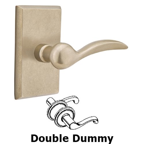 Double Dummy Right Handed Durango Lever With #3 Rose in Tumbled White Bronze