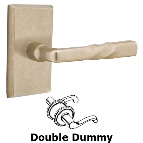 Double Dummy Right Handed Montrose Lever With #3 Rose in Tumbled White Bronze