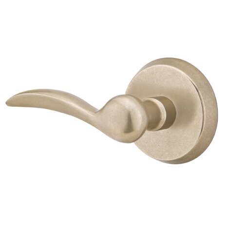 Single Dummy Left Handed Durango Lever With #2 Rose in Tumbled White Bronze