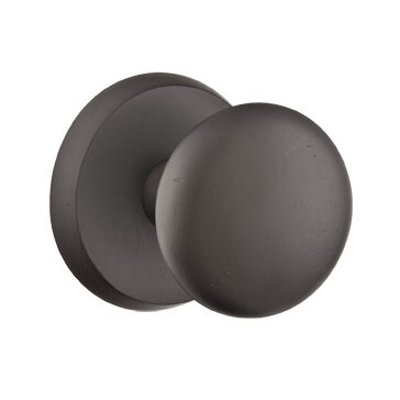Single Dummy Winchester Knob With #2 Rose in Flat Black Bronze