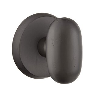 Double Dummy Egg Knob With #2 Rose in Flat Black Bronze