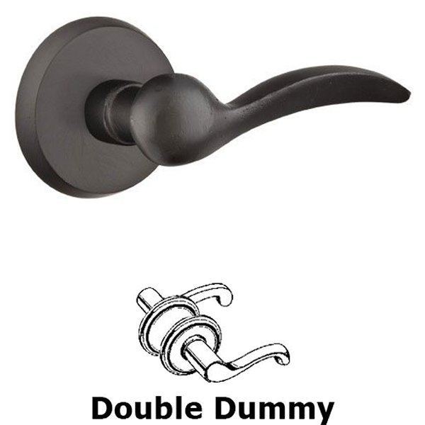 Double Dummy Left Handed Durango Lever With #2 Rose in Flat Black Bronze