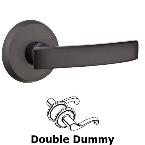 Double Dummy Left Handed Yuma Lever With #2 Rose in Flat Black Bronze
