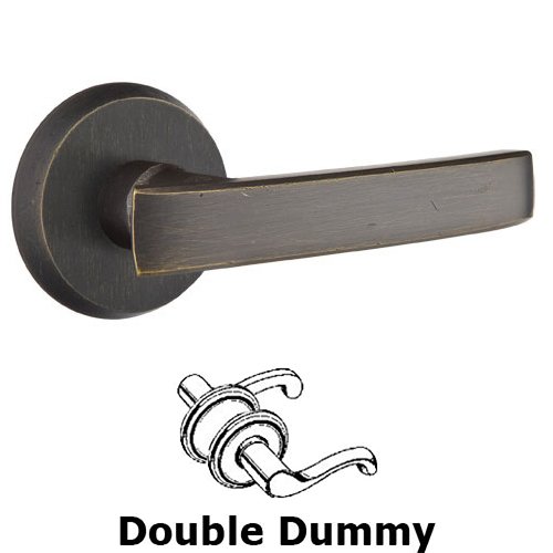 Double Dummy Left Handed Yuma Lever With #2 Rose in Medium Bronze