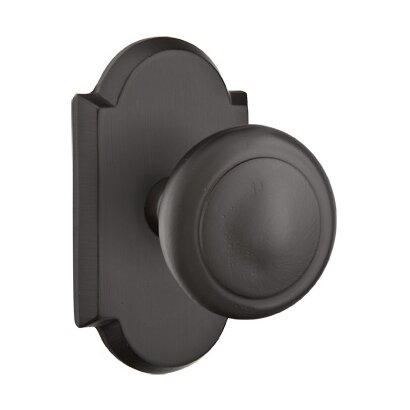 Single Dummy Butte Knob With #1 Rose in Flat Black Bronze