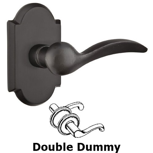 Double Dummy Left Handed Durango Lever With #1 Rose in Flat Black Bronze
