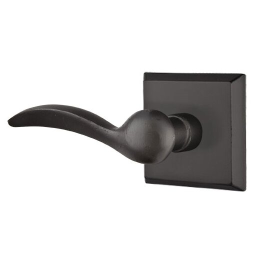 Single Dummy Left Handed Durango Lever With #6 Rose in Flat Black Bronze
