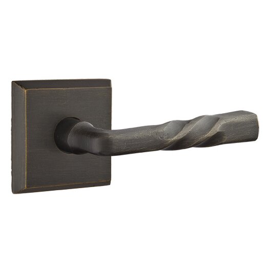 Single Dummy Right Handed Montrose Lever With #6 Rose in Medium Bronze